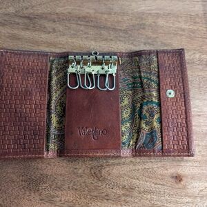Valentino Brown Leather Key Holder